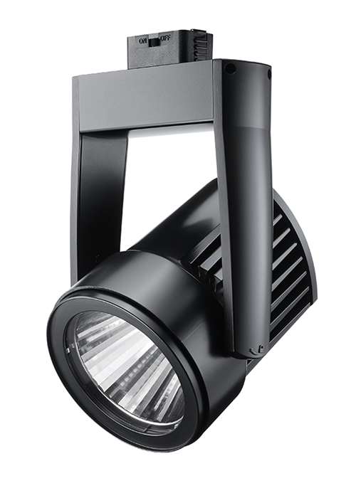 Juno Track Lighting T255L G2 40K 90CRI PDIM FL BL Cylindra 36W LED Track Fixture 4000K, 90 CRI, Flood, Black Finish