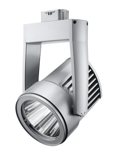 Juno Track Lighting T255LG2-4HCFSL Cylindra 36W LED Track Fixture 4000K, 90 CRI, Flood, Silver Finish