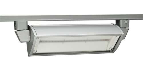 Juno Track Lighting T256L 27K 80CRI OFF SL 35W LED Wall Wash / Flood Trac Fixture, 2700K, Silver Finish