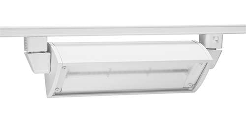 Juno Track Lighting T256L 30K 80CRI PDIM WH 35W Dimmable LED Wall Wash / Flood Track Fixture, 3000K, White Finish