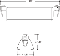 Juno Track Lighting T256LED-4K-DIM-WH 35W Dimmable LED Wall Wash / Flood Track Fixture, 4100K, White Finish