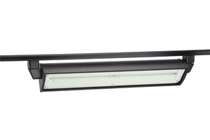 Juno Track Lighting T257LED-4K-DIM-BL 70W Dimmable LED Wall Wash / Flood Track Fixture, 4100K, Black Finish