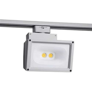 Juno Track Lighting T258L 40K 80CRI PDIM SL Wall Wash Flood 30W LED 2633 Lumens, 4000K Color Temperature, 80 CRI, Silver Finish