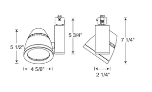 Juno Track Lighting T262L-35K-HC-N-WH Conix II 24W Non Dimmable 90 CRI LED Track Fixture 3500K, Narrow Flood, White Finish