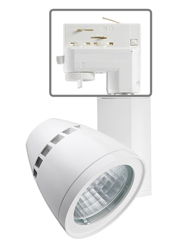 Juno Track Lighting T262L TEK G2 27K 90CRI PDIM SP WH Conix II 24W Dimmable LED Track Fixture 2700K, Spot, White Finish