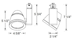 Juno Track Lighting T262L TEK G2 27K 90CRI PDIM NFL WH Conix II 24W Dimmable LED Track Fixture 2700K, Narrow Flood, White Finish