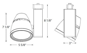 Juno T267L G2 40K 90CRI PDIM SP SL Track Lighting Connix II 52W Dimmable LED Light, Generation 2, 4000K Color Temperature, 90 CRI, Spot, Silver