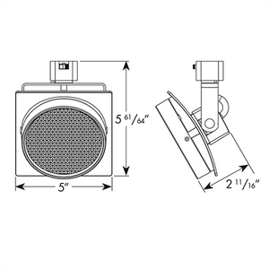 Juno Track Lighting T271L27ESSHCLSL Arc 13W Dimmable LED Track Fixture 2700K, Enhanced Spectrum, Spot, Hexcell Louver, Silver Finish