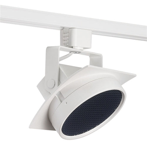 Juno Track Lighting T271L27KFHCLWH Arc 13W Dimmable LED Track Fixture 2700K, 85 CRI, Flood, Hexcell Louver, White Finish