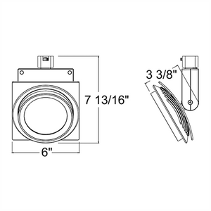 Juno Track Lighting T275L27KFWH Trac Master Arc XL 26W LED, 2700K Color Temperature, 80 CRI, Flood, No Louver, White Finish