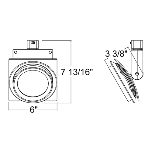 Juno Track Lighting T275L3HCFWH Trac Master Arc XL 26W LED, 3000K Color Temperature, 90 CRI, Flood, No Louver, White Finish