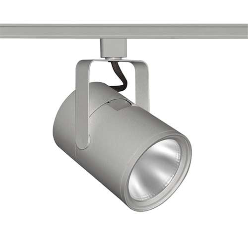 Juno Track Lighting T285L 35K SPW PDIM SP SL Trac Master LED Classics 34W Flat Back Cylinder, 3500K Color Temperature, Spectral White, Spot Beam, Silver Finish
