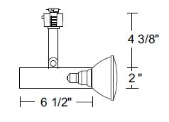 Juno Track Lighting T301BL (T301 BL) Standard Universal - Line Voltage, Black Color