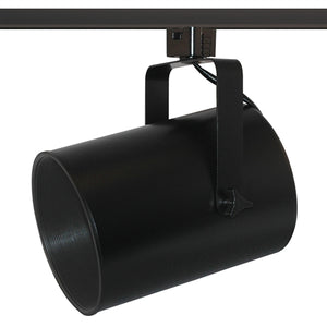 Juno Track Lighting T317B-BL (T317 BLB BL) Flat Back Cylinder - Line Voltage 120W BR40/150W PAR38, Black Baffle, Black Color