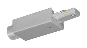 Juno T34 RP SL Trac Lighting Trac Master Conduit End Feed Opposite Polarity, Silver Finish