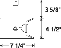 Juno Track Lighting T340WH (T340 WH) Cylinder with Integral Transformer - Low Voltage 50W MR16, White Color