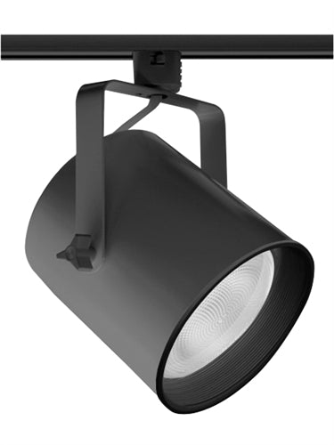 Juno Track Lighting T342B-BL (T342 BLB BL) Flat Back Cylinder - Line Voltage 250W PAR38, Black Baffle, Black Color
