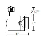 Juno Track Lighting T350WH (T350 WH) Cast 16 with Integral Transformer - Low Voltage 75W MR16, White Color