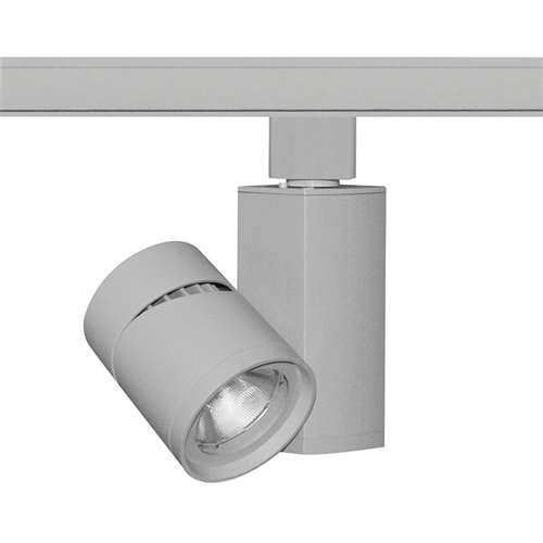 Juno Track Lighting T381L 27K 80CRI PDIM NFL SL 13W Vertical Cylinder LED, 2700K Color Temperature, 80 CRI, Narrow Flood Beam Spread, Silver Finish
