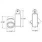 Juno Track Lighting T381L-27FSL 13W Vertical Cylinder LED, 2700K Color Temperature, 80 CRI, Flood Beam Spread, Silver Finish