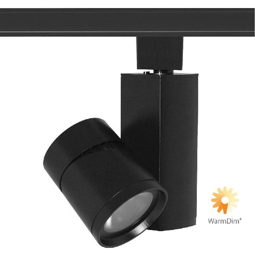 Juno Track Lighting T381L G2 WDIM HALR 90CRI PDIM SP BL 11W Vertical Cylinder LED, WarmDim 3000K-1800K, 90 CRI, Phase Dimmable, Spot Distribution, Black