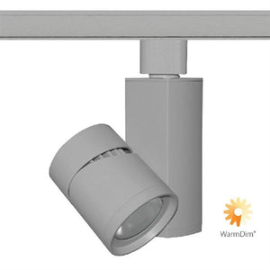 Juno Track Lighting T381L G2 WDIM HALR 90CRI PDIM FL SL 11W Vertical Cylinder LED, WarmDim 3000K-1800K, 90 CRI, Phase Dimmable, Flood Distribution, Silver