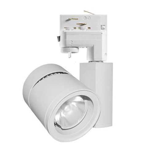 Juno Track Lighting T381L HTEK 30K 90CRI OFF FL WH 13W Vertical Cylinder LED, 3000K Color Temperature, 90 CRI, Flood Beam Spread, White Finish