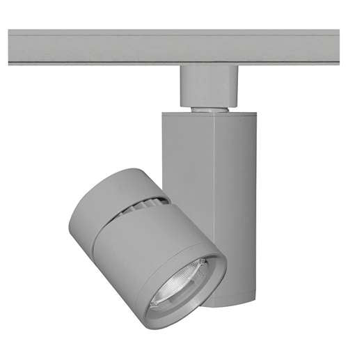 Juno Track Lighting T382L G2 40K 80CRI PDIM WFL SL 19W Vertical Cylinder LED, 4000K Color Temperature, 80 CRI, Wide Flood Beam Spread, Silver Finish