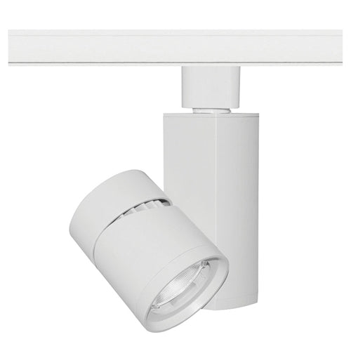 Juno Track Lighting T382L-G2-27HCNWH 19W Vertical Cylinder LED, 2700K Color Temperature, 90 CRI, Narrow Flood Beam Spread, White Finish