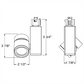 Juno Track Lighting T382L-G2-27SWH 19W Vertical Cylinder LED, 2700K Color Temperature, 80 CRI, Spot Beam Spread, White Finish