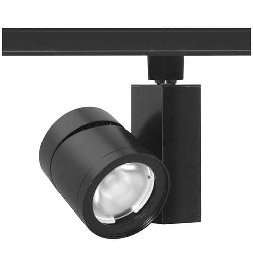 Juno Track Lighting T383L 27K 90CRI PDIM WFL BL 24W Vertical Cylinder LED, 2700K Color Temperature, 90 CRI, Wide Flood Beam Spread, Black Finish
