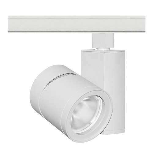 Juno Track Lighting T383L 30K 80CRI PDIM NFL WH 24W Vertical Cylinder LED, 3000K Color Temperature, 80 CRI, Narrow Flood Beam Spread, White Finish