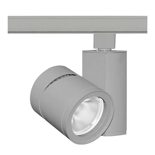 Juno Track Lighting T383L 40K 90CRI PDIM NFL SL 24W Vertical Cylinder LED, 4000K Color Temperature, 90 CRI, Narrow Flood Beam Spread, Silver Finish