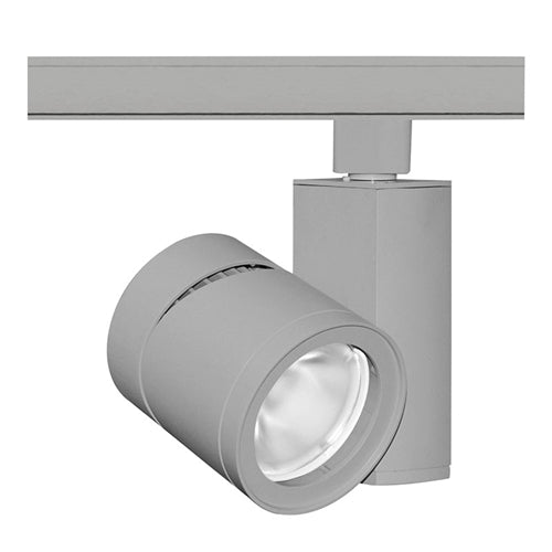 Juno Track Lighting T383L-27WSL 24W Vertical Cylinder LED, 2700K Color Temperature, 80 CRI, Wide Flood Beam Spread, Silver Finish