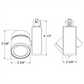 Juno Track Lighting T383L-35VNWH 24W Vertical Cylinder LED, 3500K Color Temperature, Spectral White, Narrow Flood Beam Spread, White Finish