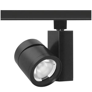 Juno Track Lighting T383L-35VWBL 24W Vertical Cylinder LED, 3500K Color Temperature, Spectral White, Wide Flood Beam Spread, Black Finish