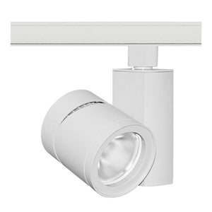 Juno Track Lighting T383L-35VWWH 24W Vertical Cylinder LED, 3500K Color Temperature, Spectral White, Wide Flood Beam Spread, White Finish
