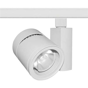 Juno Track Lighting T385L 40K 90CRI PDIM NFL WH 39W Vertical Cylinder LED, 4000K Color Temperature, 90 CRI, Narrow Flood Beam Spread, White Finish