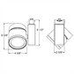 Juno Track Lighting T385L-27SBL 39W Vertical Cylinder LED, 2700K Color Temperature, 80 CRI, Spot Beam Spread, Black Finish