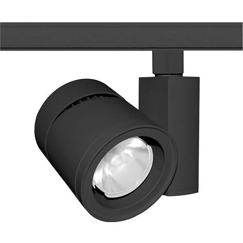 Juno Track Lighting T387L 40K 80CRI PDIM WFL BL 48W Vertical Cylinder LED, 4000K Color Temperature, 80 CRI, Wide Flood Beam Spread, Black Finish