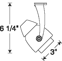 Juno Track Lighting T406WH (T406 WH) Conix - Low Voltage 50W MR16, White Color