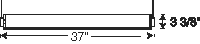 Juno Track Lighting T5C32BL (T5C 3FT BL) T5HO Suspended Cable Mount 2-Lamp Fluorescent Wall Washer 39W, Black Color