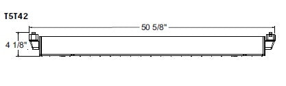 Juno Track Lighting T5T42SL (T5T 4FT SL) T5HO Close-to-Track Mount 2-Lamp Fluorescent Wall Washer 54W, Silver Color