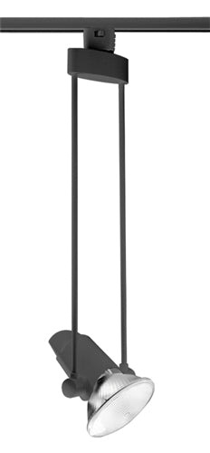 Juno Track Lighting T635-16-BL (T635 16IN BL) Trapezia - Line Voltage 75W PAR30 with 16" drop extension, Black Color