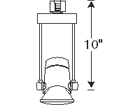 Juno Track Lighting T635-9-SL (T635 9IN SL) Trapezia - Line Voltage 75W PAR30 with 9" drop extension, Silver Color