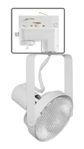 Juno T690 TEK WH Commercial Track Lighting Open Back Gimbal - Line Voltage 250W PAR38, White Color