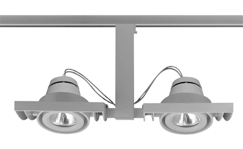 Juno Track Lighting T819SL Framed Duo-Enclosed Low Voltage 50W MR16, Silver