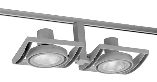 Juno Track Lighting T834SL (T834 SL) Framed Duo - Line Voltage 75W PAR30, Silver Color