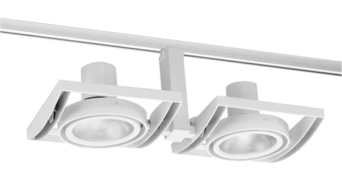 Juno Track Lighting T834WH (T834 WH) Framed Duo - Line Voltage 75W PAR30, White Color