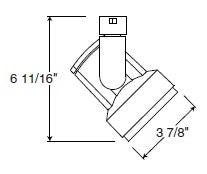 Juno Track Lighting T844Sl (T844 SL) Cylindra - Line Voltage 35-50W PAR20, Silver Color
